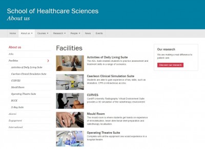 HCARE facilities webpage