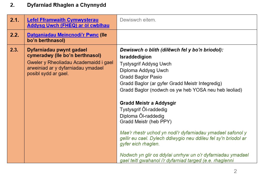 Llun o Dyfarniad Rhaglen a Chynnydd.