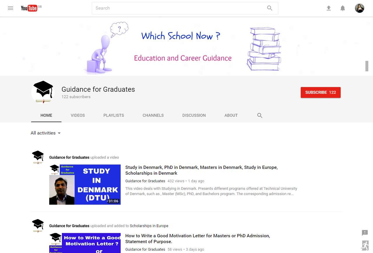 Graduate Guidance screen shot