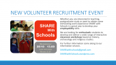 New volunteer recruitment 2015/16